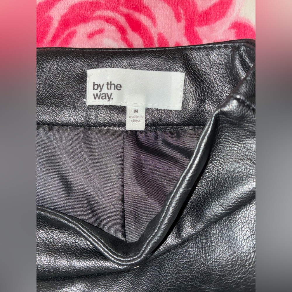 Black Faux Leather skirt with studded rhinestones from REVOLVE - Picture 5 of 6